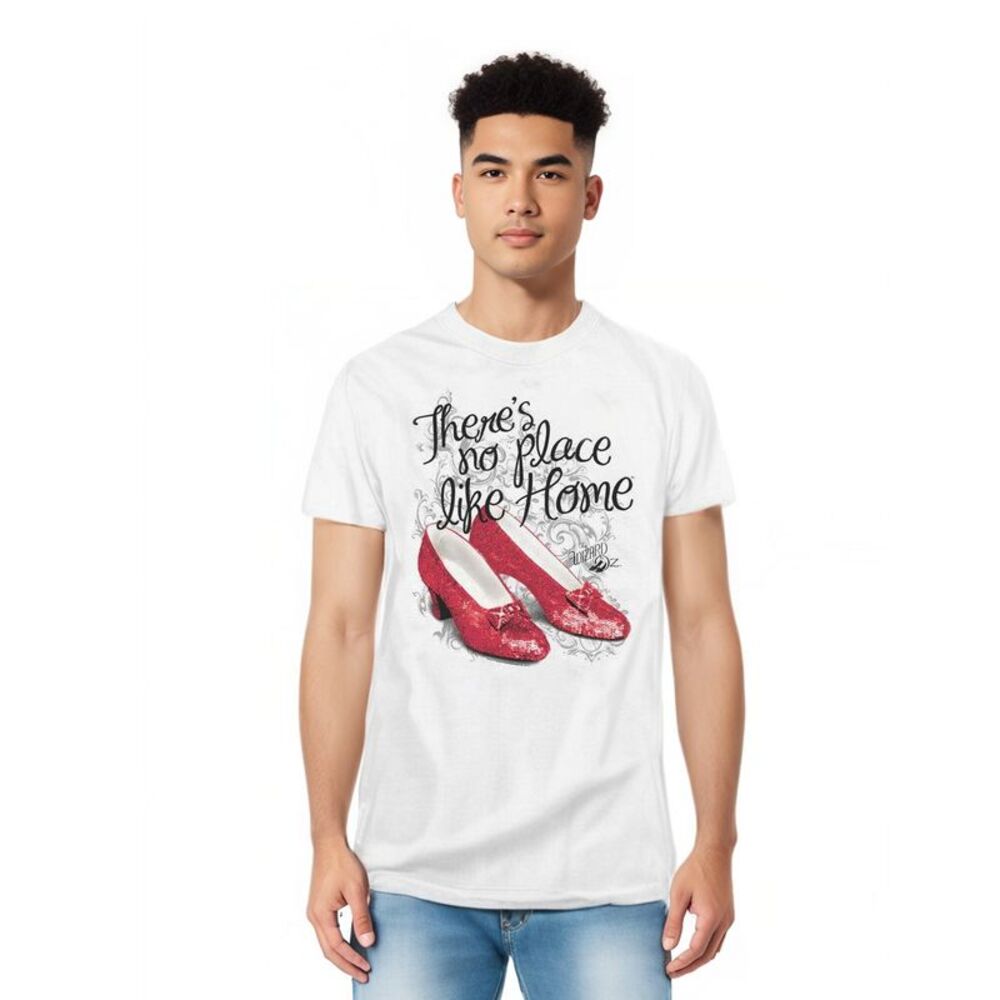 Wizard Of Oz Ruby Slippers Short Sleeve Adult Tee / T-Shirt / White